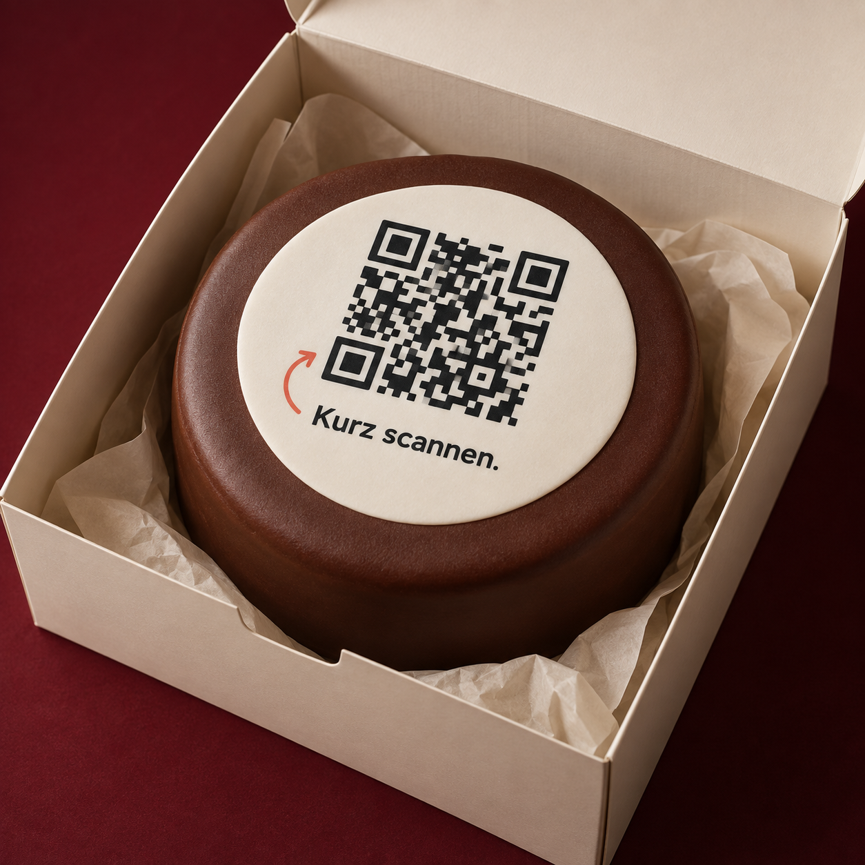 Kuchen mit QR-Code